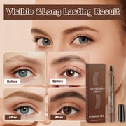 Upgraded Microblading Eyebrow Pencil, Micro-Fork Tip Brow Pen, Waterproof Long Lasting Natural Hair-Like Eyebrow Pencil for Women.(Light Brown)