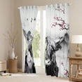 thumbnail image 3 of Homewish Animal Highland Cow Boy Girl Curtains Pack of 2 (42x84 Each),Cherry Blossoms Curtains Blackout,Japanese Style Bedroom Curtains,Lightweight Room Decor, 3 of 6