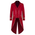 thumbnail image 4 of iiniim Men's Swallow-Tailed Coat Steampunk Jacket Gothic Brocade Jacket Frock Uniforms Outfit, 4 of 4