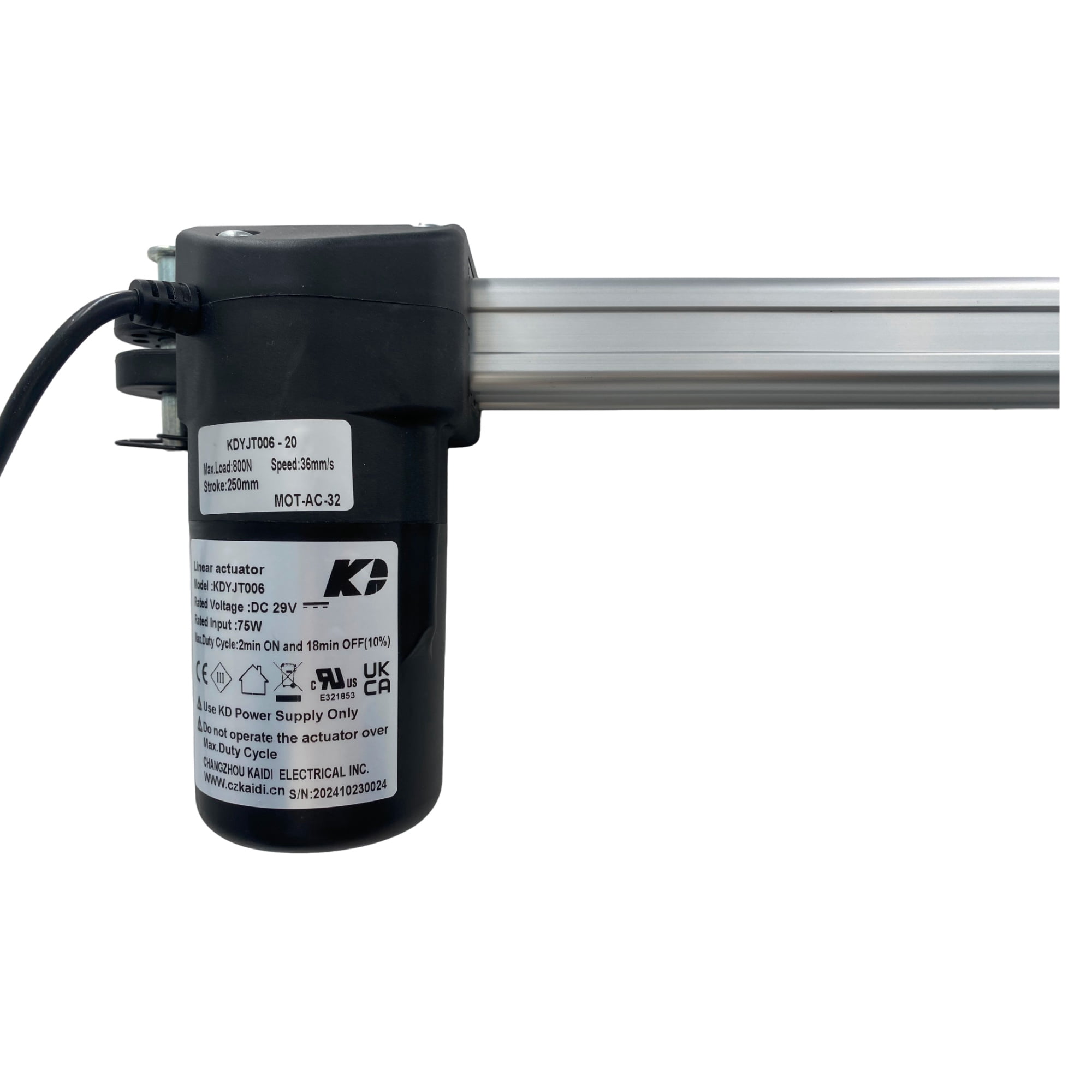 Power Recliner Couch Lift Chairs Kaidi Linear Actuator Model KDYJT006-20 Motor Replacement Kit