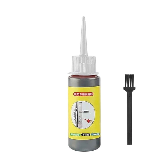 Sulaicai 1Pcs Graphite Powder Lubricant, Odorless Lock Cylinder Graphite Lubricant, Easy to Use, Powdered Graphite with Cleaning Brush for Keys Doors Lock