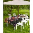 thumbnail image 4 of Hokiten Outdoor Tablecloths with Umbrella Hole & Zipper, Sunflower Rectangle Tablecloth 60x120 Inch, Watercolor Flower Plant Vintage Leaf Waterproof Table Cloth, Patio/Pool/Picnic Table Covers, 4 of 7