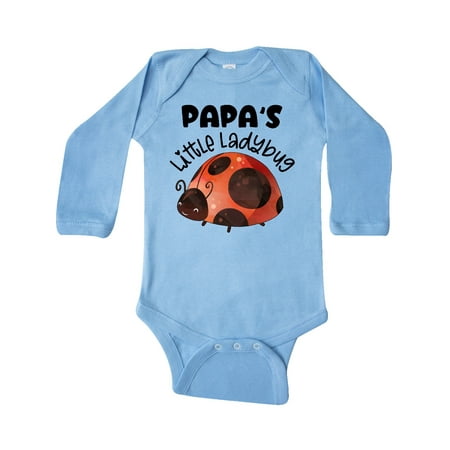 

Inktastic Papa s Little Ladybug Gift Baby Boy or Baby Girl Long Sleeve Bodysuit