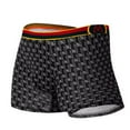 thumbnail image 6 of Men's Boxer Underwear Letter Waistband Fashionable Soft Breathable Comfortable Not Suffocating,4-Pack., 6 of 7