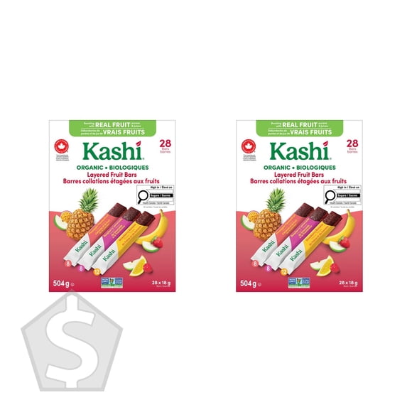 Kashi Organic Layered Fruit Snack Bars, 28 × 18 g (Pack of 2), 56 Bars Total