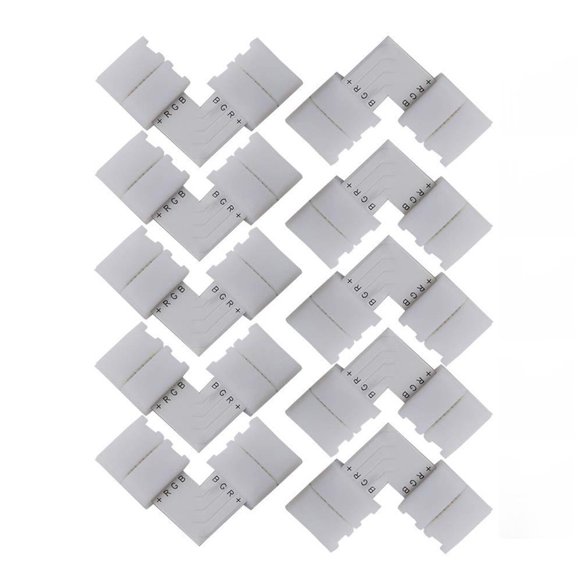 yilyih Led Strip Lights White,Fitting Connector Strip Light Connector Quick Connector Light Led Connector 10Pc,Led Strip Lights Connectors