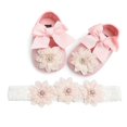 thumbnail image 2 of AVAIL Baby Girl Toddler Princess Shoes, Lace Flower Soft Sole Shoes 0-18M, 2 of 5