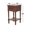 thumbnail image 4 of DecMode 16" x 29" Brown Wood 1 Drawer Accent Table, 1-Piece, 4 of 15