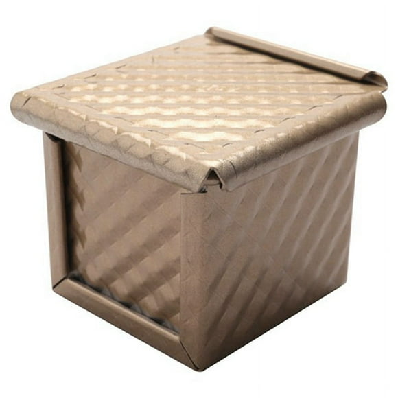 2PCS Square Loaf Pan with Lid Toast Mold Bread Pan Pullman Loaf Pan with Cover Non-Stick Mini Water-Cube Toast Box