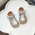 thumbnail image 2 of Povozer Toddler Girls Sandals Soft Rubber Princess Flat Shoes Summer Girl Shoes(Silver,13 Little Kid), 2 of 9