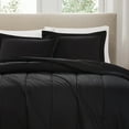thumbnail image 3 of Brooklyn Loom Solid Cotton Percale Black Twin/Twin XL 2 Piece Comforter Set, Solid Color Themed, Oeko-TEX Certified Confidence, 3 of 9