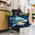 thumbnail image 6 of Shark Large Capacity Reusable Foldable Oxford Cloth Storage Bin - Decorative Box, Collapsible Bucket, and Convenient Storage Basket, 6 of 7