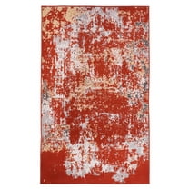 Furnish My Place Accent Rug - 5 ft. x 8 ft., Rust, Indoor Rug with Abstract Design, Jute Backing