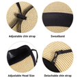 thumbnail image 4 of Sombrero Plegable de Paja con Ala Ancha y Visera Beige, 4 of 6