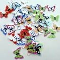 thumbnail image 4 of simhoa 100Pcs Colorful Assorted Butterfly Wooden Buttons for Sewing and Crafts, 4 of 6