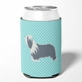 thumbnail image 2 of Caroline's Treasures BB3717CC Bearded Collie Checkerboard Blue Can or Bottle Hugger, Can Hugger, multicolor, 2 of 5
