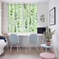 thumbnail image 4 of Green Leaves Kitchen Curtains Window Panels, Summer Botanical Farmhouse Leaf Insulated Window Treatment Curtain, Grommet Curtains for Bedroom/Living Room/Bathroom, 2 Piece 52"Wx72"L, 4 of 8
