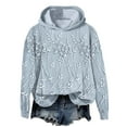 thumbnail image 2 of Hooded Sweatshirts For Women Fashion Printed Pullover Long Sleeved Casual Sweatshirt Hooded Y2K Tops Multicolor XXL, 2 of 3