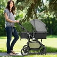thumbnail image 4 of Costway Foldable Baby Stroller 2 in 1 Newborn Infant Travel Buggy Pushchair 22 lbs Gray, 4 of 9