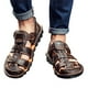 thumbnail image 2 of Sandalias de cuero para hombre de verano Pisos Playa Caminar antideslizante Zapatos casuales de fondo suave Wmkox8yii  123q550, 2 of 8