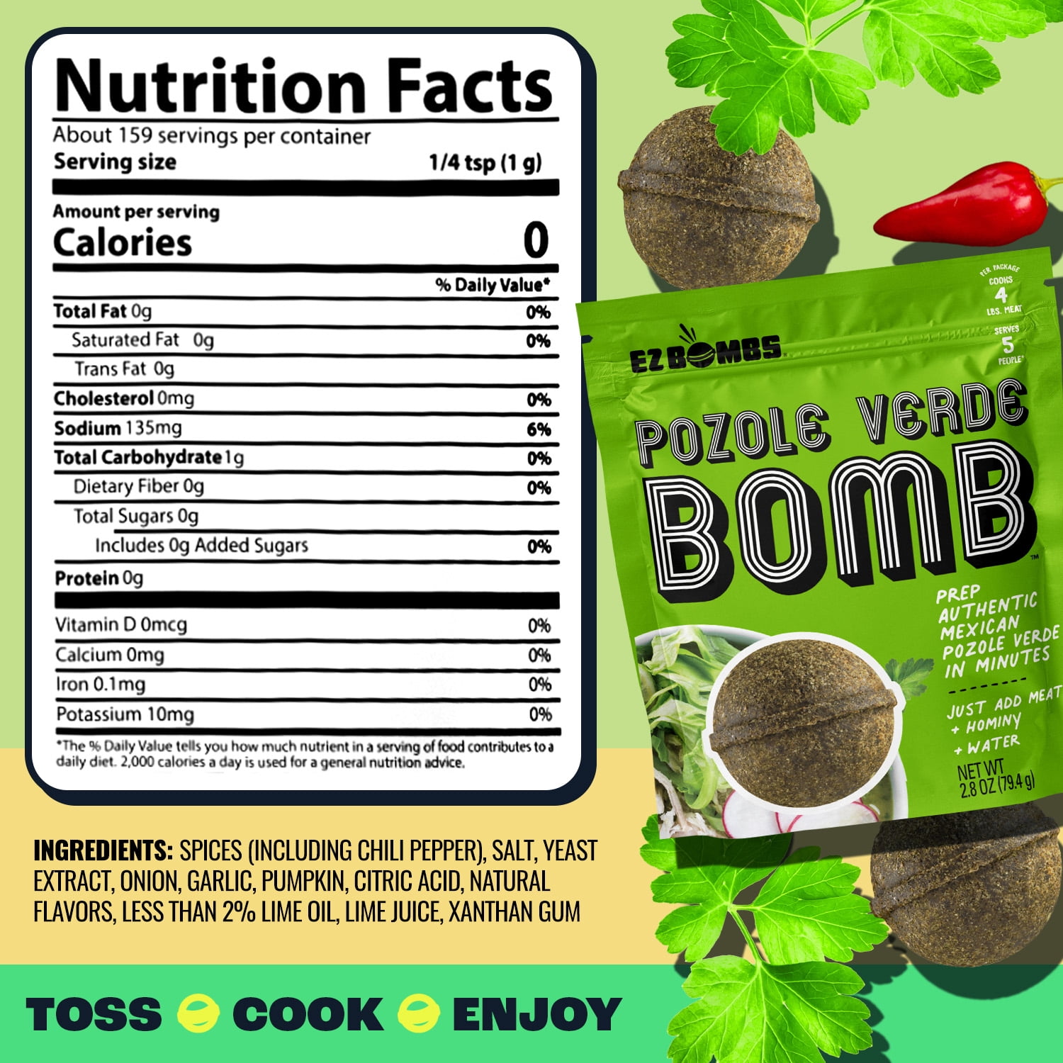 EZ Pozole Verde Seasoning, Single Pack