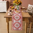 thumbnail image 6 of Bohemia Red Turkish Pattern Table Runner, Retro Ethnic Style Cotton Linen Kitchen Table Decoration Washable Dining Tabletop Runners for Home Party Decor 13x36 Inches, 6 of 9