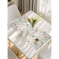 thumbnail image 5 of Spring Floral Placemats Set of 8, Pink Blue Flowers Butterfly Farmhouse Placemats for Dining Table, Place Mats for Kitchen Tabletop, Waterproof Wipeable Dining Table Mats Set, 5 of 9