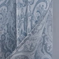 thumbnail image 2 of RT Designers Collection Bridgeport Jacquard High Quality Light Filtering Grommet Curtain Panel 54" x 90" Blue, 2 of 3