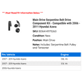 thumbnail image 2 of Main Drive Serpentine Belt Drive Component Kit - Compatible with 2006 - 2011 Hyundai Azera 2007 2008 2009 2010, 2 of 2