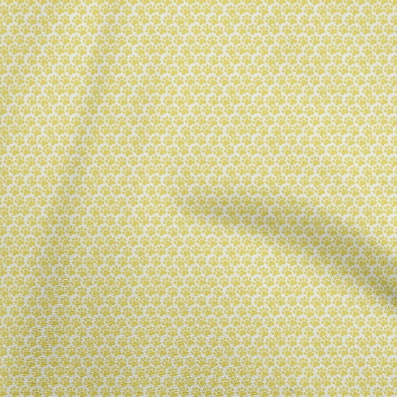 oneOone Viscose Chiffon Yellow Fabric Animal Quilting Supplies Print Sewing Fabric By The Yard 42 Inch Wide