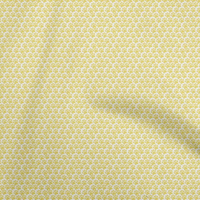 oneOone Rayon Yellow Fabric Animal Sewing Material Print Fabric By The Yard 56 Inch Wide