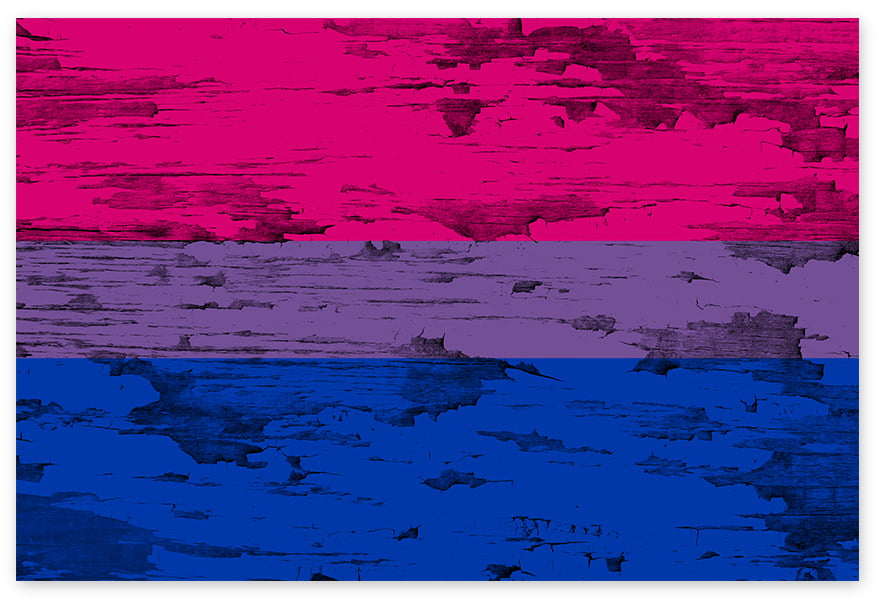 Awkward Styles Bisexual Flag Illustration Bisexual Pride Flag Poster
