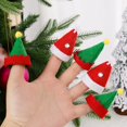 thumbnail image 3 of 30/1 Uds Mini gorros de Papá Noel cubiertas navideñas para botellas de vino piruleta sombrero de caramelo regalos de Navidad para niños decoraciones para cenas y fiestas navideñas, 3 of 4