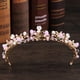 thumbnail image 5 of Diademas de novia con flores de cristal rosa, accesorios para el cabello para bodas (HG253), 5 of 7