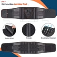 thumbnail image 5 of Newly Back Brace Support Belt Practical Sports Spring Strip Support Tie Waist Belt Suitable for Improved Blood Circulation (With Booster Pad,XL), 5 of 7