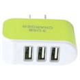 thumbnail image 4 of Wisewang Wall Charger 3 Port Plug Small Compact USB Power Adapter Safe Phone Charging Cell Phones Cameras Socket Mobile Green 1Set, 4 of 6