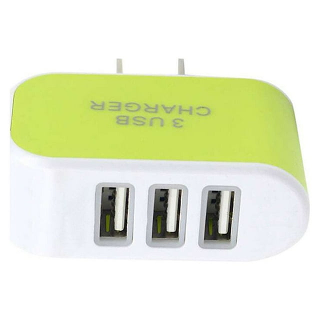 Universal Candy Color 3 USB Multi-Port Wall power adapter Charger US Plug Wall Adapter Cube Block AC 110-220V 5V