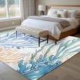 thumbnail image 4 of 6'x9' Area Rugs, Ocean Botanical Indoor Outdoor Area Rug for Living Room Bedroom, Summer Coastal Sea Blue Green Coral Washable Bathroom Rugs Kitchen Floor Carpet Mats Home Decor Aesthetic, 4 of 8