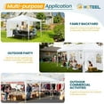 thumbnail image 7 of SANOPY 10' x 30' Canopy Party Tent with 8 Removable Sidewalls,Outdoor Waterproof Tent, Backyards Camping Picnics, White, 7 of 7