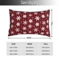 thumbnail image 2 of Fotbe Snowflake red plaid Funda de Almohada Decorativa Estilo Occidental, Lujo en Algodón, Fundas para Almohadas King, Cojín Estampado para Decoración del Hogar-14"x20", 2 of 6