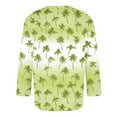thumbnail image 3 of Fengqque T-shirt de Sport à Manches Sept pour Hommes, Col Rond, Jaune G(L), 3 of 4