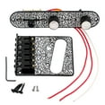 thumbnail image 1 of Tallado De Metal Conjunto De Ranuras De Pastilla De Puente De Silla De Para Los Reemplazos De Guitarra De Fernsehsender, Negro, 1 of 6