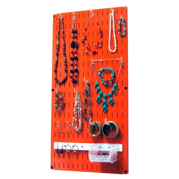 Jewelry Organizer Wall Hanging Jewelry Holder Necklace Rack ?Çô Orange Wall Mounted Jewelry Organizer System