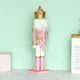 thumbnail image 5 of Navidad madera rosa rey Cascanueces soldado ornamento coleccionable para muñeca, 5 of 5