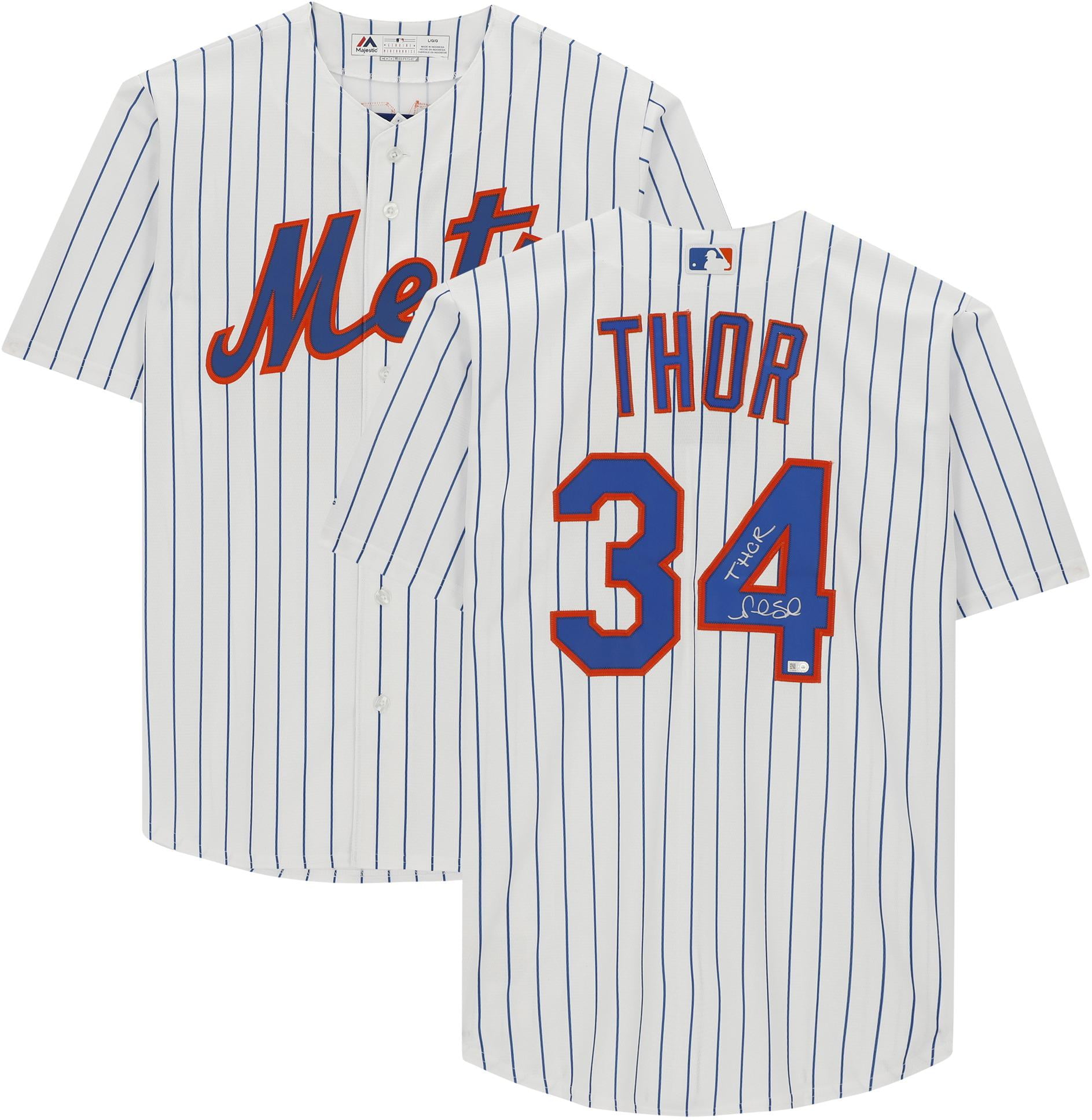 Noah Syndergaard New York Mets Autographed White Majestic Replica Players Weekend Jersey Fanatics Authentic Certified in Bahrain at BHD 287 Rating 4