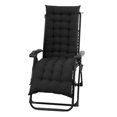 thumbnail image 2 of Topchances 43" x 16" Fashion Black Solid Lounge Chair Outdoor Seating Cushion, 2 of 8