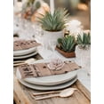 thumbnail image 5 of Sweet Home Cloth Napkins Set of 6 Reusable Dinner Napkins, Western Stars Bird Houses Brown Wooden Grain Cocktail Napkin Washable Table Napkins for Wedding/Holiday Party/Baby Shower 20"x20", 5 of 7