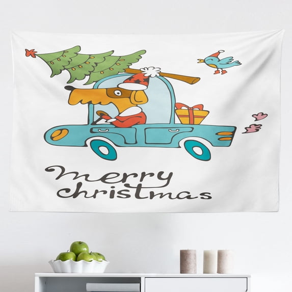 Floral Tapestry, Greyscale Vintage Style Pattern of Outline Flowers in Neutral Tones Image, Fabric Wall Hanging Decor for Bedroom Living Room Dorm, 2 Sizes, Grey Pale Grey White, by Ambesonne