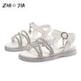 thumbnail image 4 of Nuevas zapatillas de deporte casuales de moda de verano para niños, sandalias ligeras y transpirables, zapatos de suela suave antideslizantes, calzado de princesa con punta abierta para niñas, 4 of 4