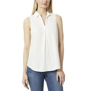 Jones New York Womens Womens Sleeveless High-Low Tunic Top, Beige, Size M